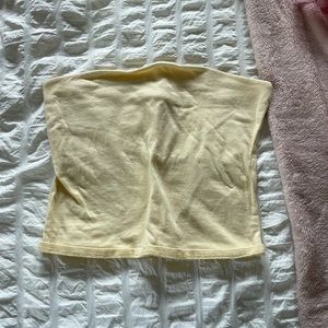 yellow tube top - stretchy